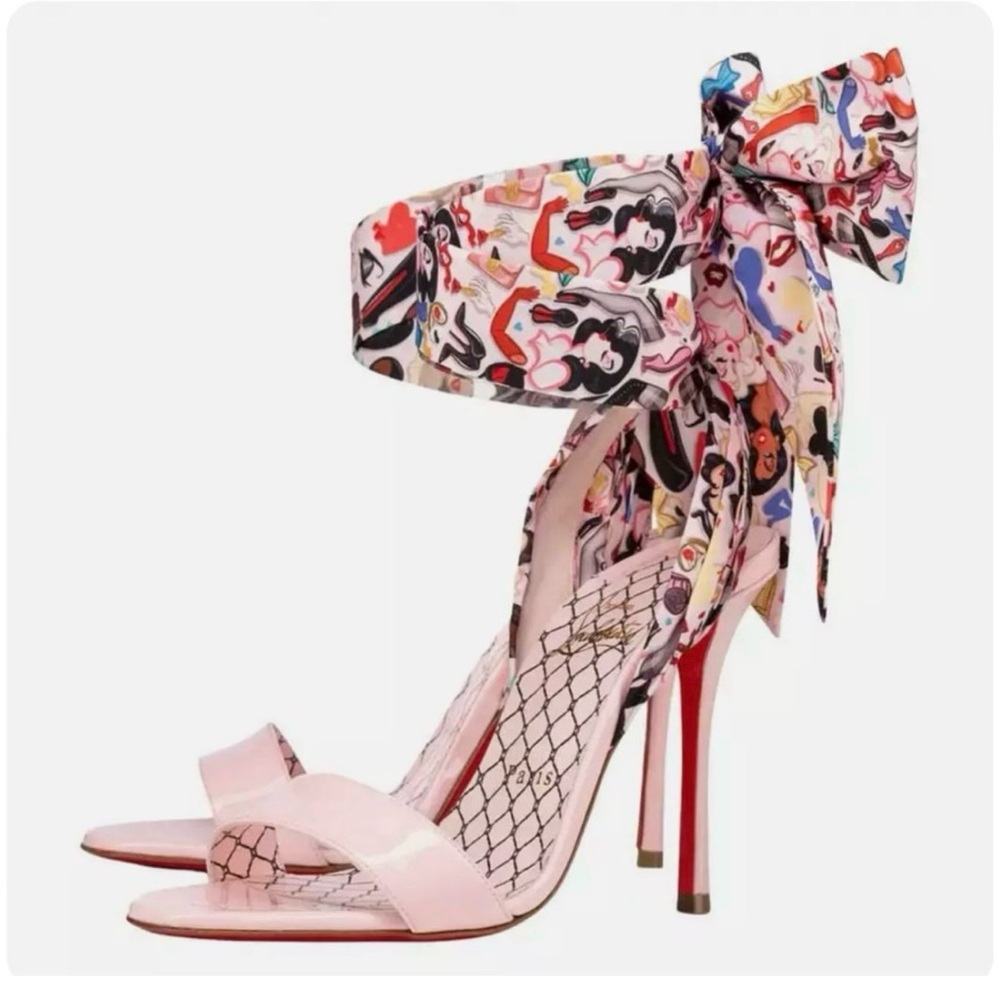 Christian Louboutin Fetish Du Desert Ribbon Red Sole Sandals